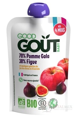 Good Gout BIO Jablko a figy ovocný príkrm (od ukonč. 4. mesiaca) 1x120 g