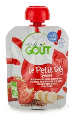 Good Gout BIO Jahodové raňajky ovocný príkrm (od ukonč. 6. mesiaca) 1x70 g