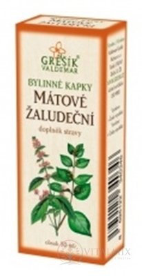 GREŠÍK BYLINNÉ KVAPKY MÄTOVÉ ŽALÚDOČNÉ 1x50 ml