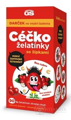 GS CÉČKO želatínky Darček vitamín C so šípkami (+ tetovačky zadarmo) 1x90 ks