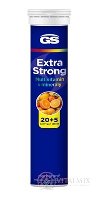 GS Extra Strong Multivitamin s minerálmi tbl eff príchuť pomaranč 20+5 (25 ks)