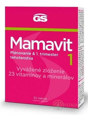 GS Mamavit 1, Plánovanie a 1. trimester tbl 1x30 ks