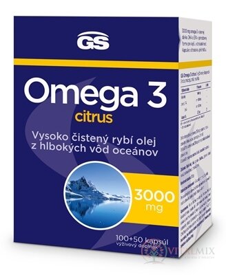 GS Omega 3 citrus cps (inov.2023) 100+50 (150 ks)