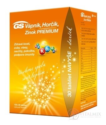 GS Vápnik, Horčík, Zinok PREMIUM darček 2021 tbl 100+30 navyše (130 ks)