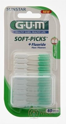 GUM MK Soft-Picks gumové medzizubné špáradlá s fluoridom 1x40 ks