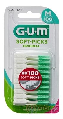 GUM Soft-Picks Original gumové medzizubné kefky, s fluoridmi, Medium 1x100 ks