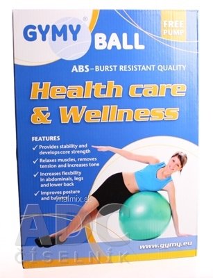 GYMY REHABILITAČNÁ LOPTA ABS 45 cm + pumpa rôzne farby 1x1 set