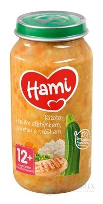 Hami príkrm Rizoto s morčacím stehienkom, cuketou a hráškom (od ukonč. 12. mesiaca) 1x250 g