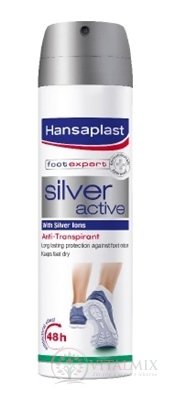 Hansaplast SILVER Active Sprej na nohy antiperspirant (48 h) 1x150 ml