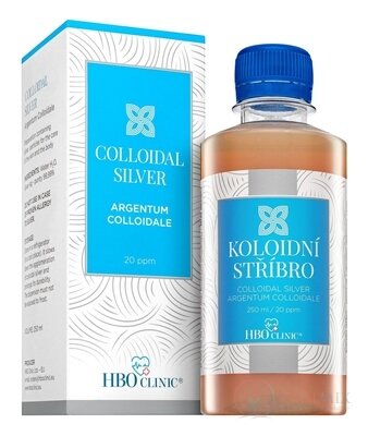 HBO Clinic KOLOIDNÉ STRIEBRO hustota častíc 20 ppm, 1x250 ml