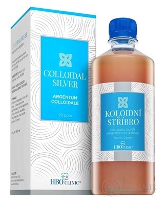HBO Clinic KOLOIDNÉ STRIEBRO hustota častíc 20 ppm, 1x500 ml