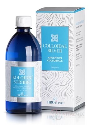 HBO Clinic KOLOIDNÉ STRIEBRO hustota častíc 20 ppm, 1x500 ml