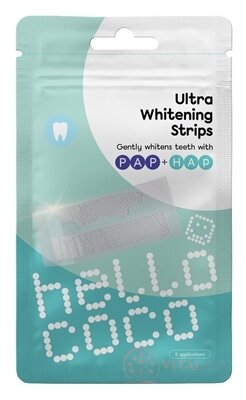 hello coco PAP+HAP Ultra Whitening Strips vrecúška (po 2 pásiky) 1x5 ks