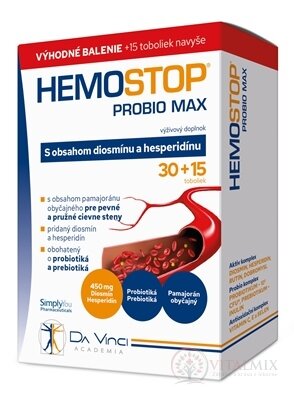 HemoStop Probio Max - DA VINCI cps 30+15 zadarmo (45 ks)