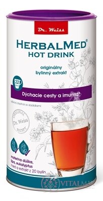 HERBALMED HOT DRINK (mat. dúška, lipa, eukalyptus) nachladnutie a nádcha / dýchacie cesty a imunita 1x180 g