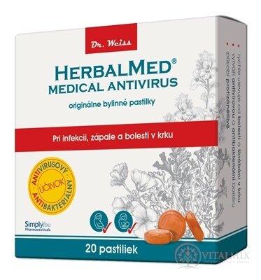HERBALMED Medical Antivirus Dr. Weiss bylinné pastilky 1x20 ks