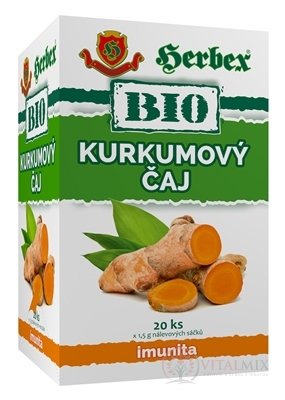 HERBEX BIO KURKUMOVÝ ČAJ bylinná zmes 20x1,5 g (30 g)