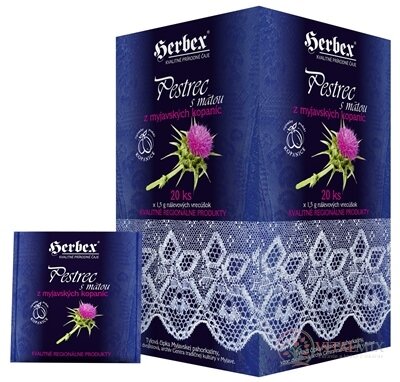 HERBEX PESTREC s MÄTOU z myjavských kopaníc nálevové vrecúška 20x1,5 g (30 g)