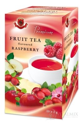 HERBEX Premium OVOCNÝ čaj s príchuťou MALINA záparové vrecká 20x2 g (40 g)