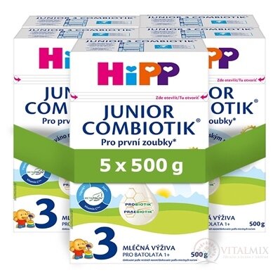 HiPP 3 JUNIOR COMBIOTIK (inov.2025) mliečna výživa pre batoľatá (od 1 roka) 5x500 g