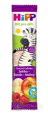HiPP BIO Ovocná tyčinka Banán-Jablko-Maliny oblátka pre deti (inov.2023) 1x23 g