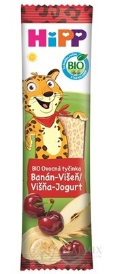 HiPP BIO Ovocná tyčinka Banán-Višňa-Jogurt oblátka pre deti, 1x23 g