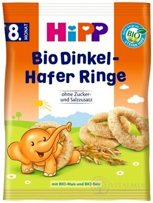 HiPP BIO Špaldové-ovsené prstienky obilný príkrm (od ukonč. 7. mesiaca) 1x30 g