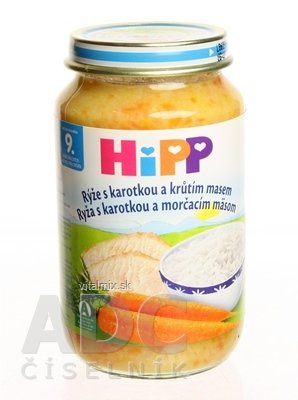 HiPP Príkrm Ryža s karotkou a morčacím mäsom Junior menu (od ukonč. 9. mesiaca) 1x220 g