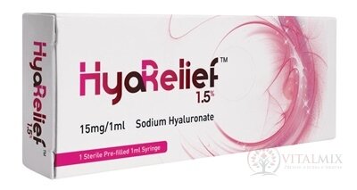 HyaRelief 1,5 % gél hyaluronátu sodného 15 mg v predplnenej striekačke 1x1 ml