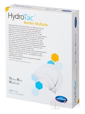 HydroTac Border Multisite Krytie na rany penové ovál (13x16 cm) 1x10 ks
