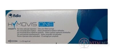 Hymovis ONE HYADD 4 intraartikulárny roztok hydrogélový, viskoelastický, 32 mg/4 ml, predplnená striekačka, 1x4 ml