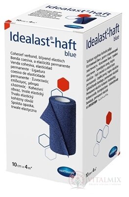 Idealast-haft color blue obväz, trvalo elastický kohézny, modrý (10 cm x 4 m) 1x1 ks
