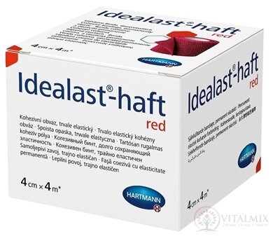 Idealast-haft color red obväz, trvalo elastický kohézny, červený (4 cm x 4 m) 1x1 ks