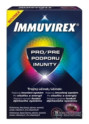 IMMUVIREX pastilky s príchuťou bazy čiernej 1x16 ks