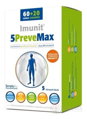 Imunit 5PreveMax tbl (s nukleotidami a betaglukanom) 60+20 zadarmo (80 ks)
