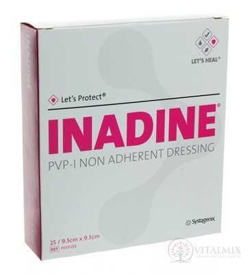 INADINE Povidone Iodine neadhezívne krytie (9,5x9,5 cm) 1ks