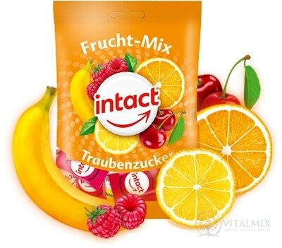 INTACT HROZNOVÝ CUKOR Frucht Mix cukríky (vrecko) 1x75 g