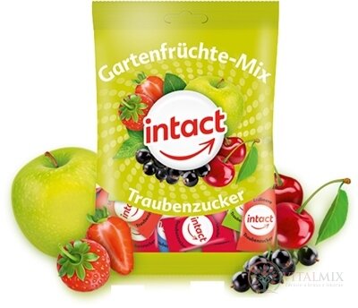 INTACT HROZNOVÝ CUKOR Gartenfrüchte Mix cukríky (vrecko) 1x75 g
