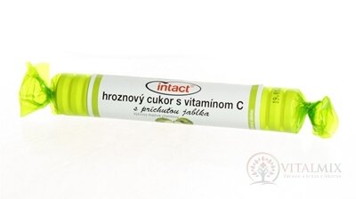INTACT HROZNOVÝ CUKOR s vitamínom C s príchuťou jablka (pastilky v rolke) 1x40g