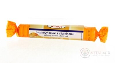 INTACT HROZNOVÝ CUKOR s vitamínom C s príchuťou pomaranča (pastilky v rolke) 1x40g