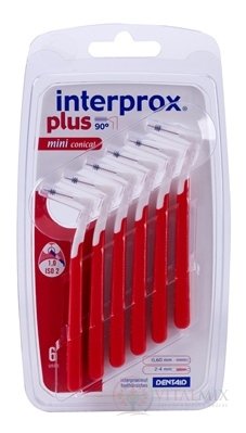 INTERPROX plus Medzizubná kefka 1,0 mm mini, červené, 1x6 ks