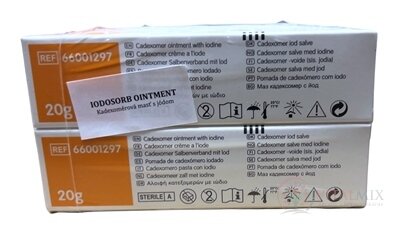IODOSORB OINTMENT antimikrobiálna masť s jódkadexomérom 2x20 ks