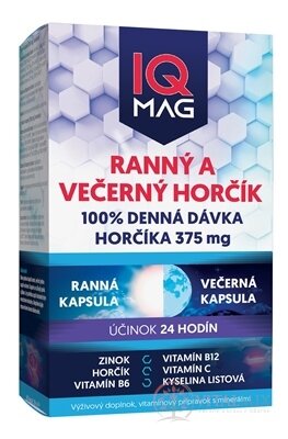 IQ MAG HORČÍK 375 mg ranné a večerné kapsuly 1x60 ks