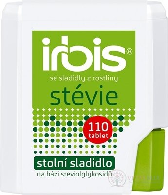 irbis stévia (inovácia 2019) tbl (stolové sladidlo na báze glykozidov steviolu) 1x110 ks
