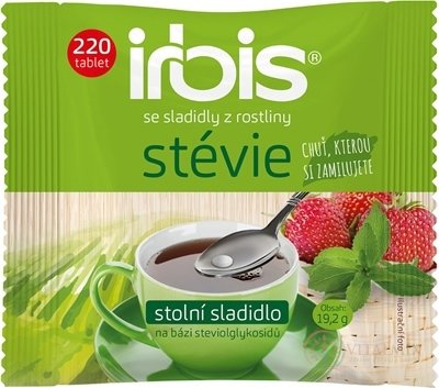 irbis stévia tbl (stolové sladidlo na báze glykozidov steviolu) náhradné balenie 1x220 ks