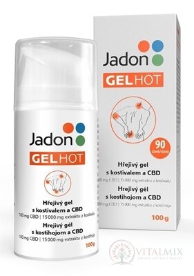 Jadon GEL HOT hrejivý gél s kostihojom a CBD 1x100 g