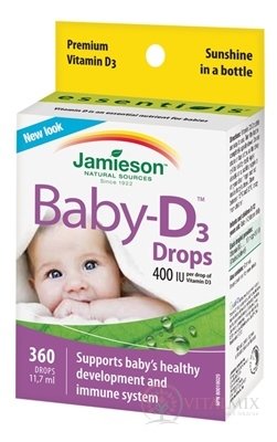 JAMIESON BABY-D3 VITAMÍN D3 400 IU KVAPKY 1x11,7 ml