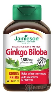 JAMIESON GINKGO BILOBA tbl 60+30 zadarmo (90 ks)