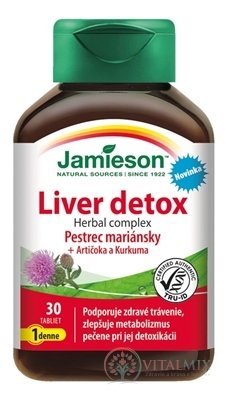 JAMIESON PESTREC MARIÁNSKY LIVER DETOX tbl bylinný komplex s artičokou a kurkumou 1x30 ks