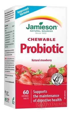 JAMIESON PROBIOTIC TABLETY NA CMÚĽANIE s jahodovou príchuťou 1x60 ks